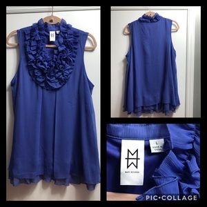 M by Marc Bouwer Sheer Ruffle Detail Tunic